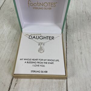 Footnotes My Amazing Daughter Sterling Silver Necklace - New In Box
